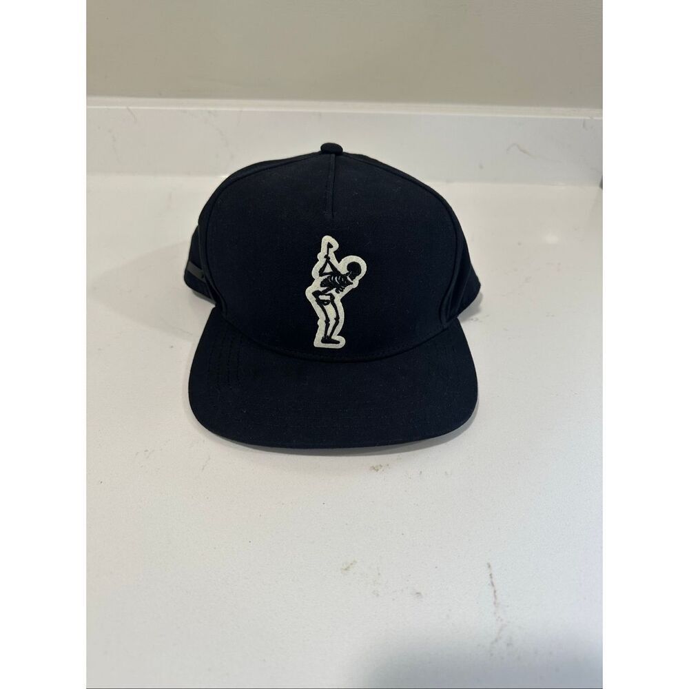 TRUE Linkswear 5-Panel Snapback Dead Golfer Canvas Hat Black